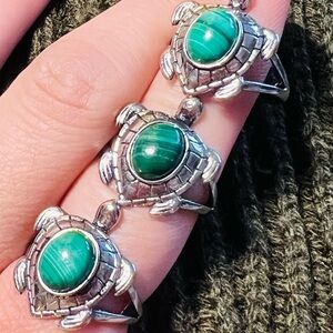 Malachite Turtle Rings‼️